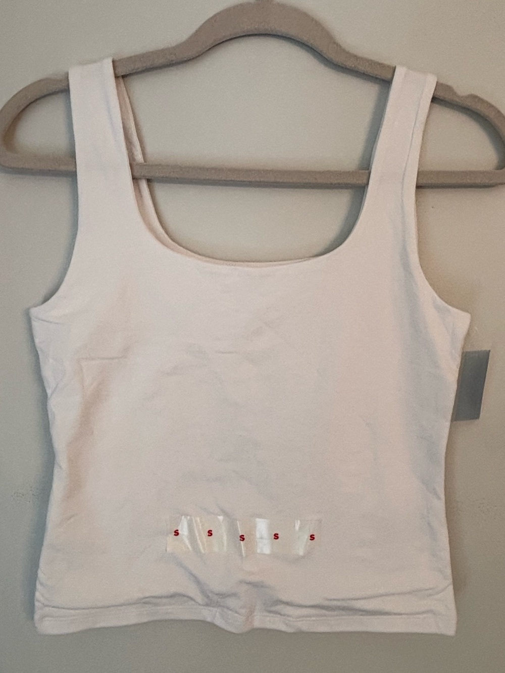 Old Navy White Cropped Scoopneck Tank NWT